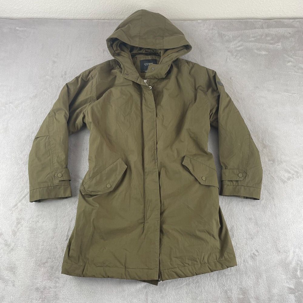 SCOTCH & SODA Military Jacket Men XS (Fits Medium) Green Fish Tail Hooded Zip Up
